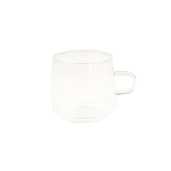 Latte glass with a handle CHiATO, 320 ml – transparent