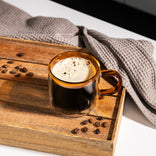Double-wall cappuccino glass with a handle CHiATO, 250 ml