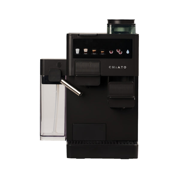 CHiATO coffeePLAY 5-in-1 Coffee Machine with Grinder & Milk System – Black