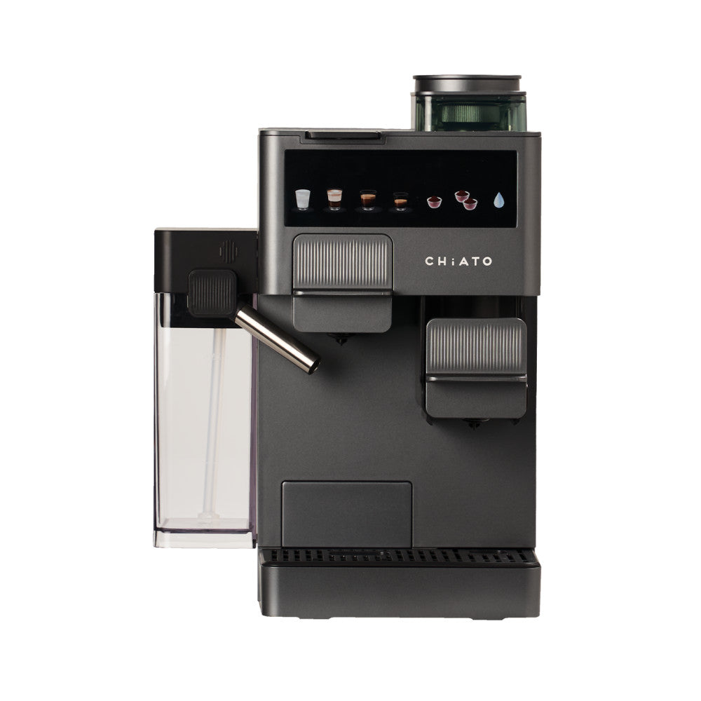 CHiATO coffeePLAY 5-in-1 Coffee Machine with Grinder & Milk System – Grey