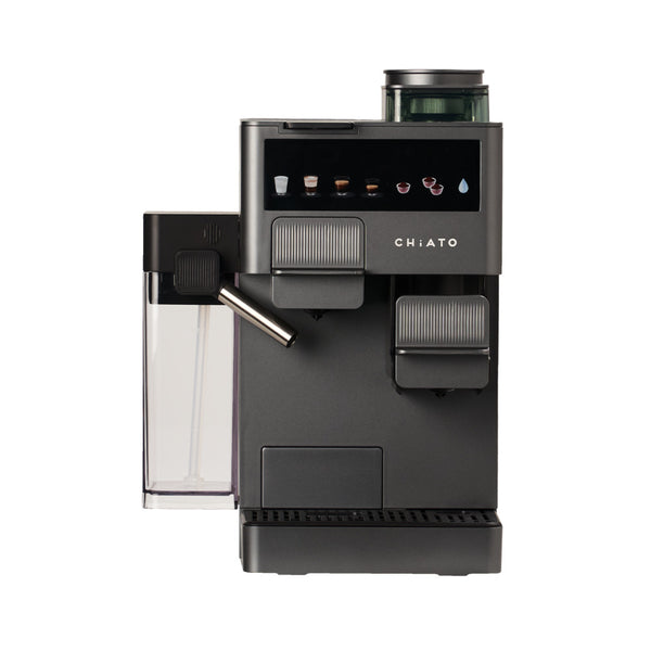 CHiATO coffeePLAY 5-in-1 Coffee Machine with Grinder & Milk System – Grey