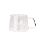 Double-wall cappuccino glass with a handle CHiATO, 210 ml