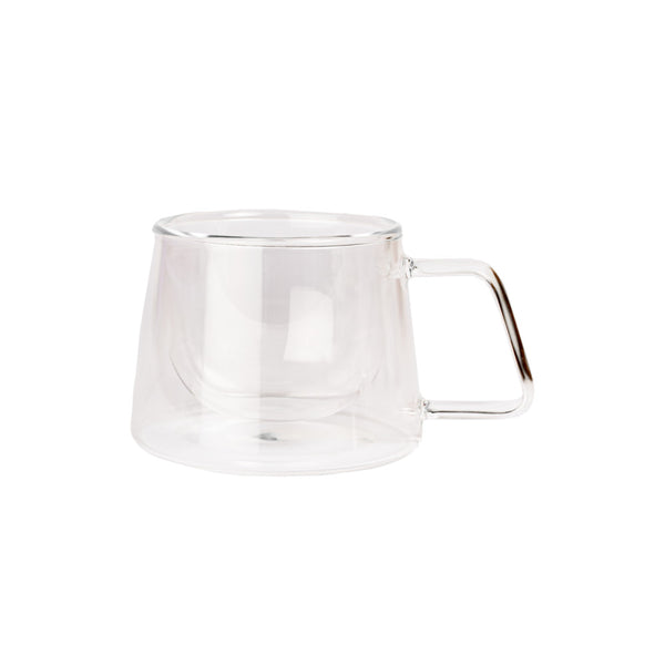 Double-wall cappuccino glass with a handle CHiATO, 210 ml