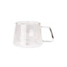 Double-wall cappuccino glass with a handle CHiATO, 210 ml