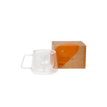 Double-wall cappuccino glass with a handle CHiATO, 210 ml
