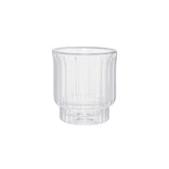 Double-wall grooved latte glass CHiATO, 300 ml – Transparent