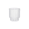 Double-wall grooved latte glass CHiATO, 300 ml – Transparent