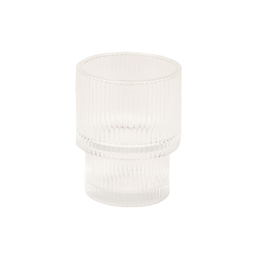 Geribbeld flat white-glas CHiATO, 200 ml