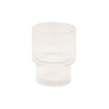 Grooved flat white glass CHiATO, 200 ml