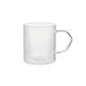 Grooved latte glass with a handle CHiATO, 320 ml – Transparent