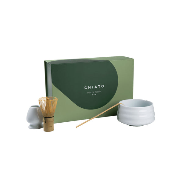 Matcha tea set CHiATO Zen Pure White – White