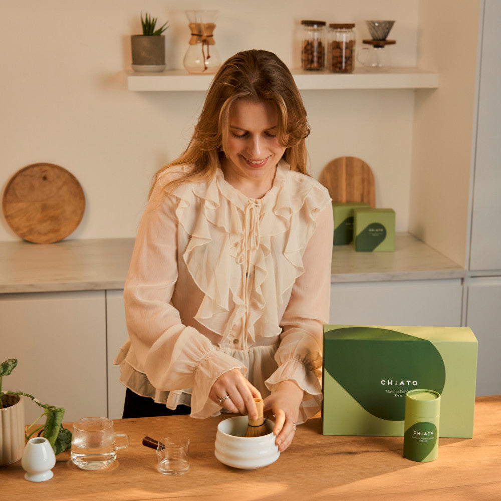 Matcha theeset CHiATO Zen Pure White – wit