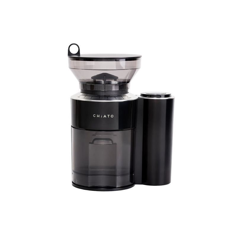 CHiATO grindPLAY Burr Grinder with Built-In Scale – Black