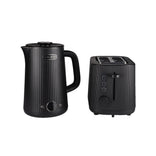 CHiATO Breakfast set – heatPLAY Kettle & toastPLAY Toaster – Black