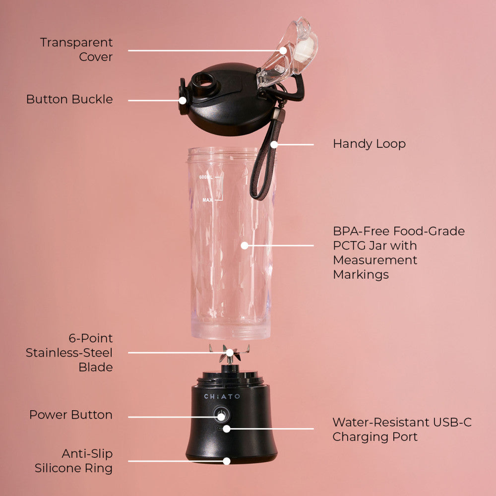 CHiATO BlendPLAY Travel bærbar blender – sort