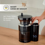 CHiATO grindPLAY Burr Grinder with Built-In Scale – Black