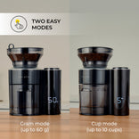 CHiATO grindPLAY Burr Grinder with Built-In Scale – Black