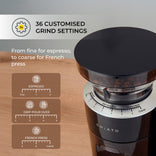 CHiATO grindPLAY Burr Grinder with Built-In Scale – Black