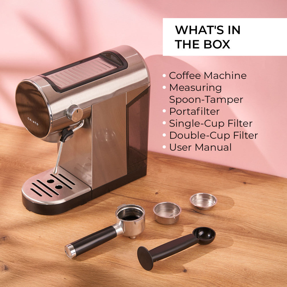 CHiATO Luna Style espressomachine – zilver
