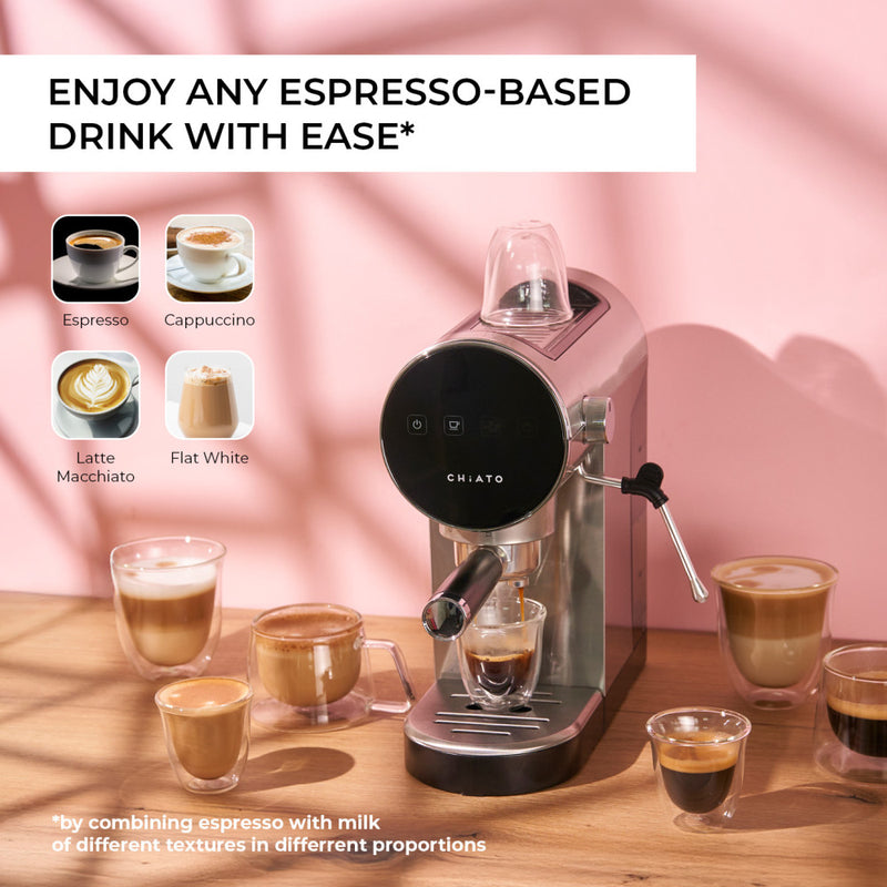 CHiATO Luna Style espressomachine – zilver