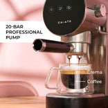 CHiATO Luna Style Espresso Coffee Machine – Silver