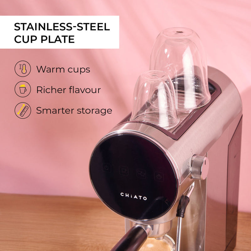 CHiATO Luna Style espressomachine – zilver