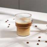 Grooved flat white glass CHiATO, 200 ml