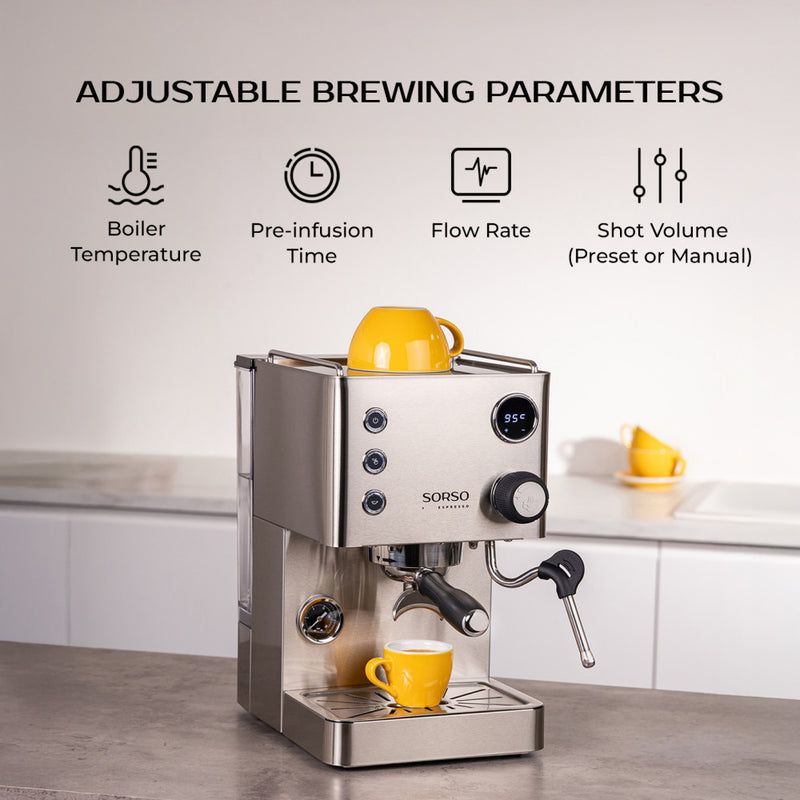 SORSO Espresso Machine – St. Steel