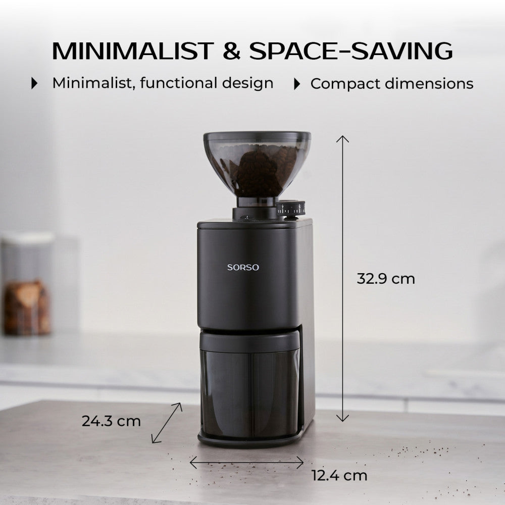 SORSO Brew & Espresso Electric Coffee Grinder – Matt Black