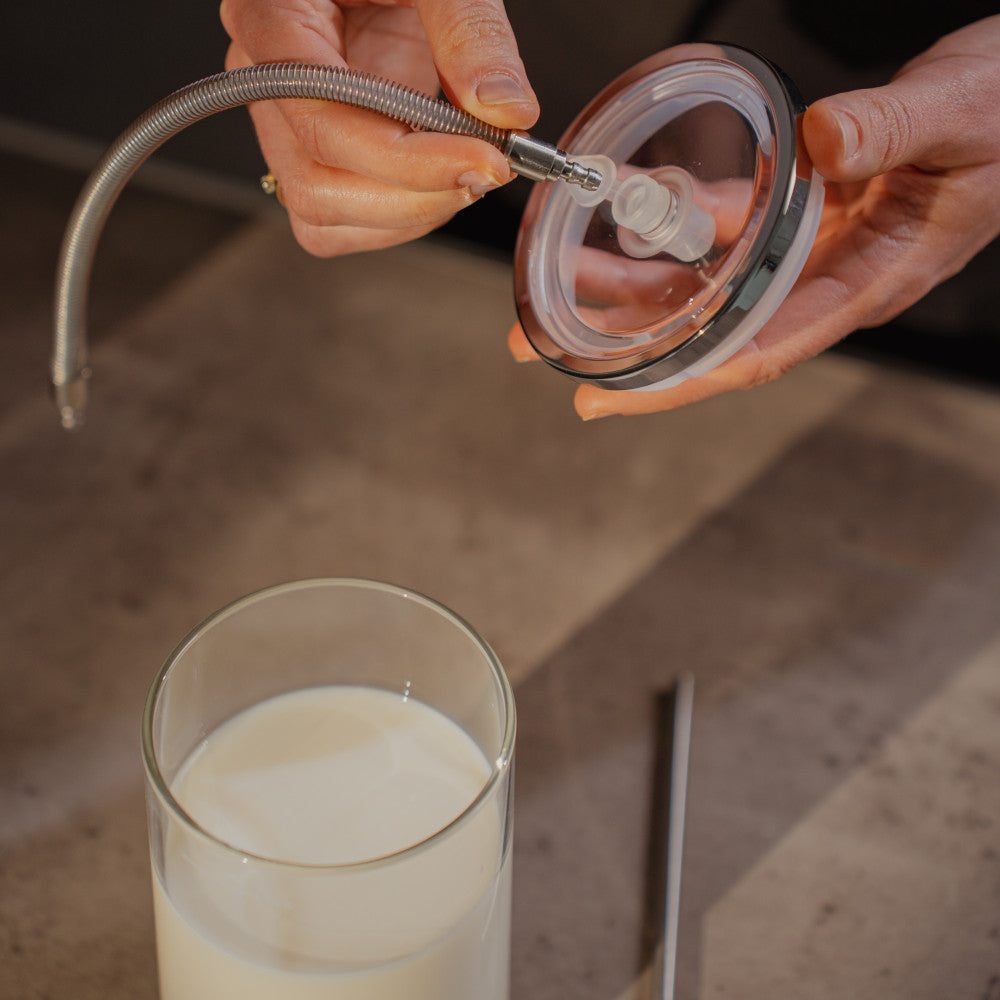 SORSO glass milk container, 0.6 l